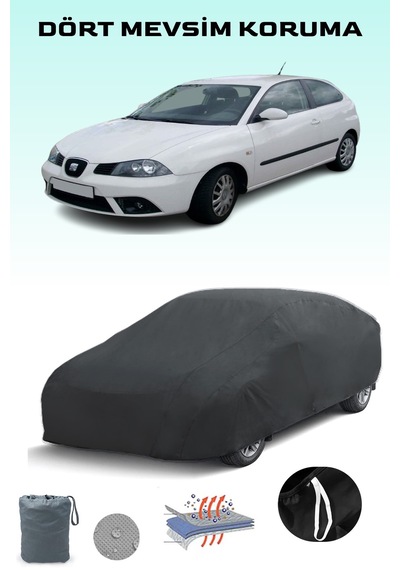 Siyah Seat Ibiza 3 Kapılı 2006 - 2008 Araba Brandası, Oto Örtüsü, Araba Çadırı Siyah
