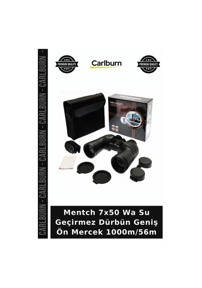 Mentch 7x50 Wa Su Geçirmez Dürbün Geniş Ön Mercek 1000m/56m Gündüz Optiği Keşif Aracı Avcılık Gereci Diğer