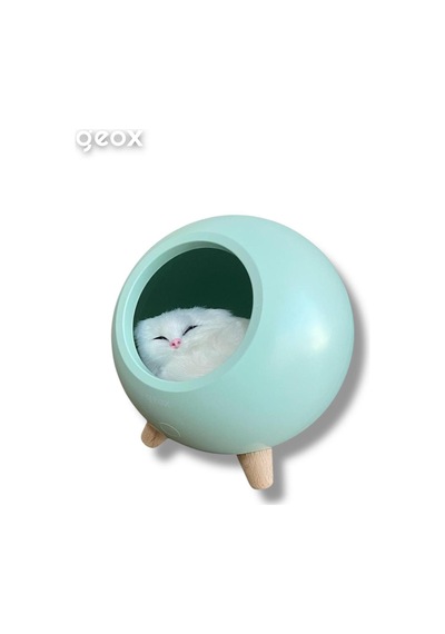 Geox Little Pet House Masa Lambası, Gece Lambası, Abajur, Yeşil