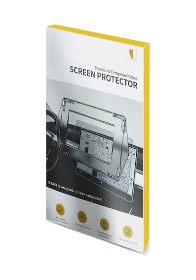 Byd 15.6" Araç Multimedya Ekran Koruyucu Uygulama Aparatlı Premium Temperli Cam Ekran Koruyucu