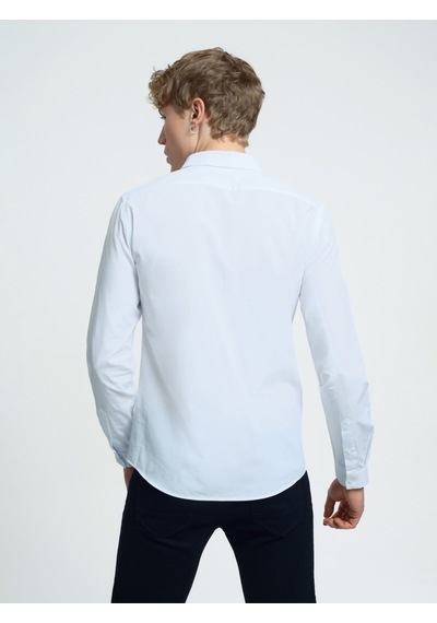 Slim Fit Erkek Gömlek U.kol Beyaz