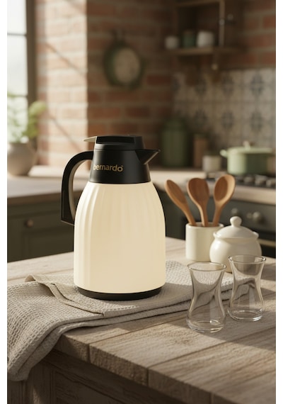 Bernardo Elantra Cam Termos Krem 1 Litre Krem