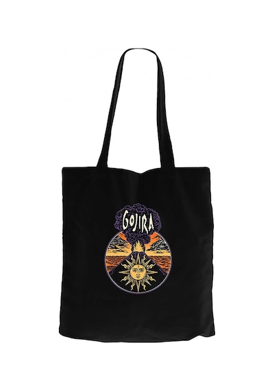 Gojira Design Siyah Kanvas Bez Çanta Siyah