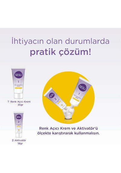 Sesu Tüy Sarartıcı Krem 35 Gr + 18 Gr X 4 Paket