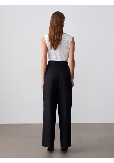 Dilvin 72673 Kemerli Pantolon-siyah