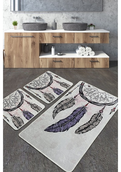 Parast Banyo Halısı Djt 3 Lü Set Çok Renkli