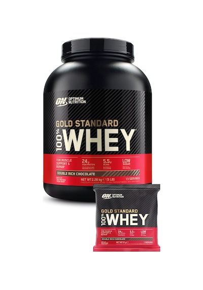 100% Whey Gold Standard Double Çikolata Aromalı 2.26kg 73 Servis Yüksek Protein Tozu Kas Gelişimi - 100% Whey Gold Standard Çikolata Aromalı Şase 31g 1 Servis çikolata