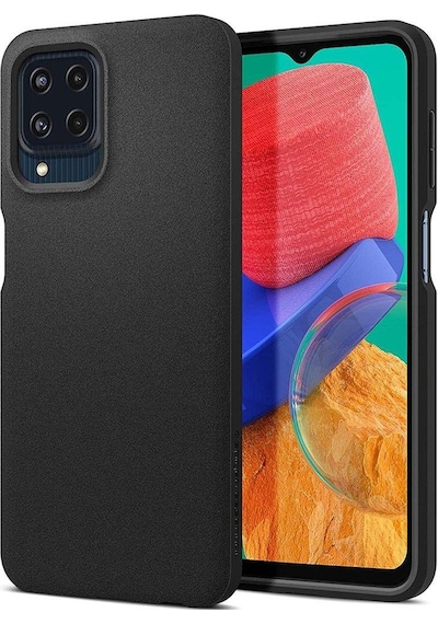 Spigen Galaxy M33 5g İle Uyumlu Kılıf Essential Sand Blast Back Matte Black