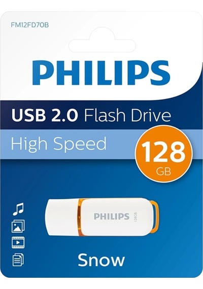 Flash Bellek 128 Gb Usb 2.0 Philips Snow Turuncu