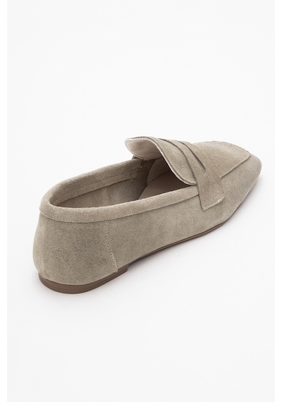 Luvishoes Luvi Shoes Rubra Bej Süet Hakiki Deri Kadın Loafer Ayakkabı Bej Süet