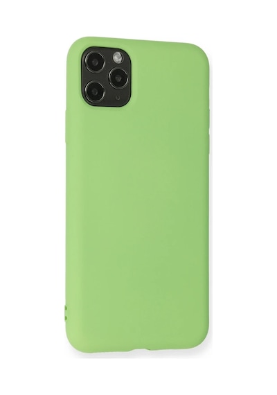 Apple İphone 11 Pro Max Kılıf Nano İçi Kadife Silikon - Yeşil 0.2M-Çok Renkli