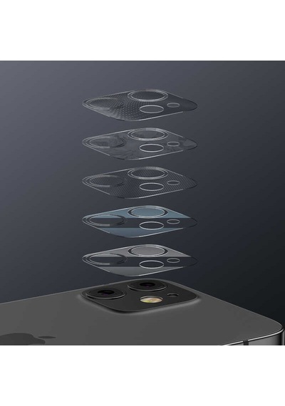 Apple Uyumlu iPhone 12 Mini Soft Kamera Lens Koruyucu Cam Renksiz
