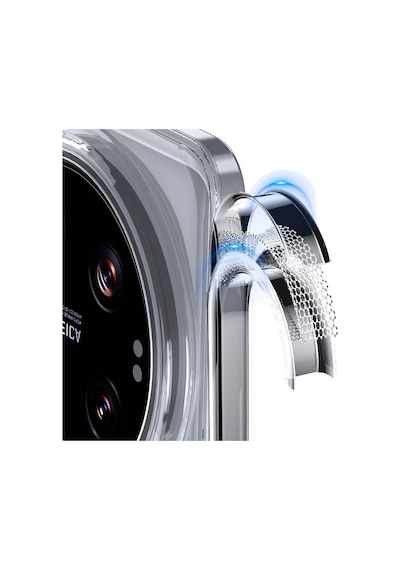 Vendas Xiaomi Mi 14 Ultra Kılıf Zore Volks Kapak + Polymer Nano Ekran Koruyucu Şeffaf