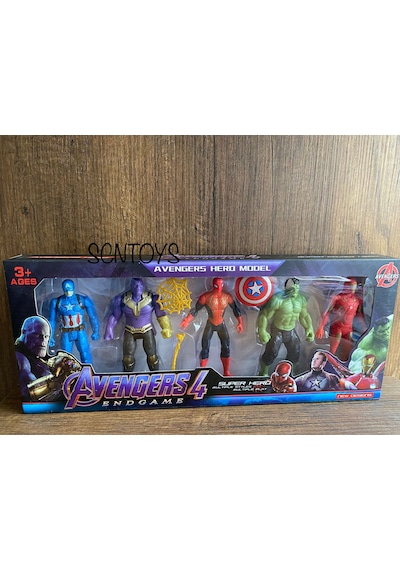 Oyuncak Avengers 5li Figür Seti Avengers Hulk Thanos Spiderman