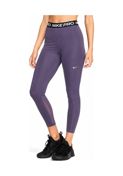 Nike Dri Fit Pro 365 Womens Tight File Detaylı Yüksek Bel Kadın Antreman Taytı Mor