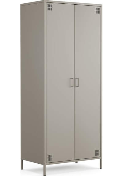 Pera Metal Elbise Dolabı, Soyunma Dolabı, İki Kapılı, 80,50 X 50 X 189,50 Cm Ral 7039 Acıbadem Antrasit