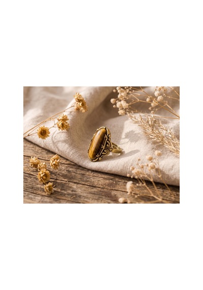 Esoo Jewelry Vintage Tasarım Bal Kahve Taşlı Ayarlanabilir Kadın Yüzük - Antik Gold Görünümlü Kahverengi Esoo Jewelry Vintage Tasarım Bal Kahve Taşlı Ayarlanabilir Kadın Yüzük - Antik Gold Görünümlü Kahverengi