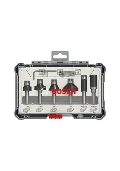 Bosch Freze Seti 6 Parça Karışık 8 MM (Pro) - 2607017469