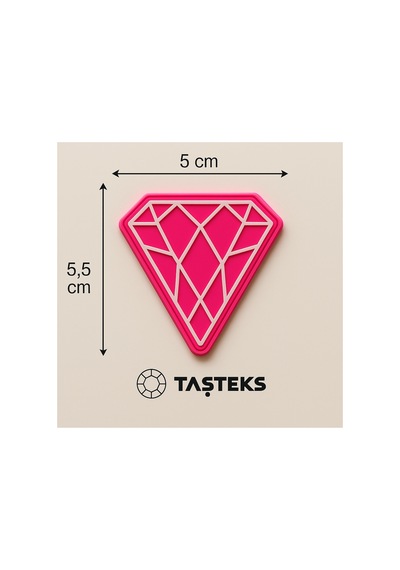 Taşteks Ütülenebilen Veya Sticker Olarak Kullanılabilen Neon Pembe Elmas Modeli