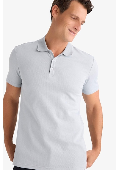 DeFacto Slim Fit Dar Kesim Polo Yaka Kısa Kollu Pamuklu Modal Karışımlı Basic Düz Tişört M6609AZ24SPGR130