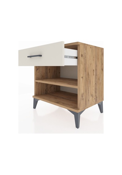 Hyperion Komodin Tek Raflı Tek Çekmeceli 60x44x64 Çam-aytaşı Çam