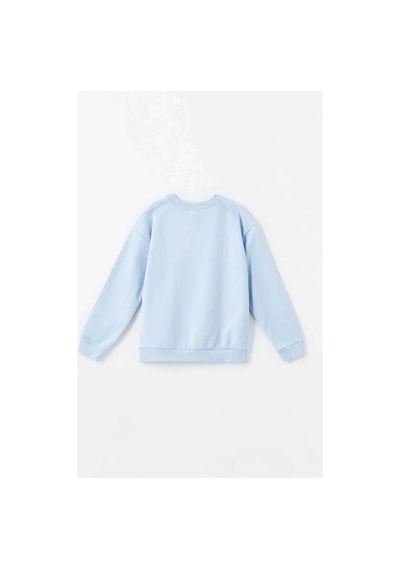 LC Waikiki Lcw Kids Ekru Bisiklet Yaka Kız Çocuk Kalın Sweatshirt 2'li