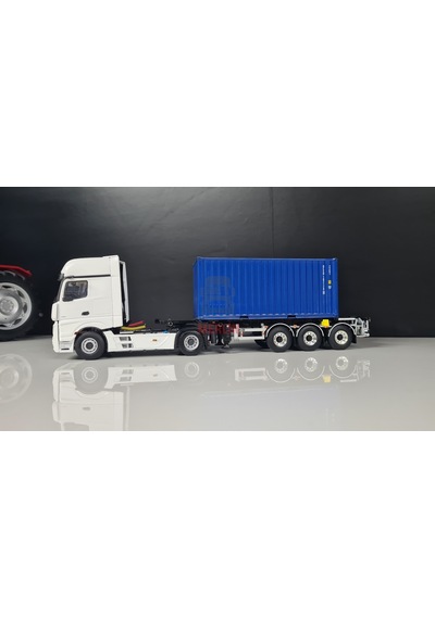 1/50 - Mercedes Actros 4x2 + 20ft Mavi Konteyner + Dorse -wsi