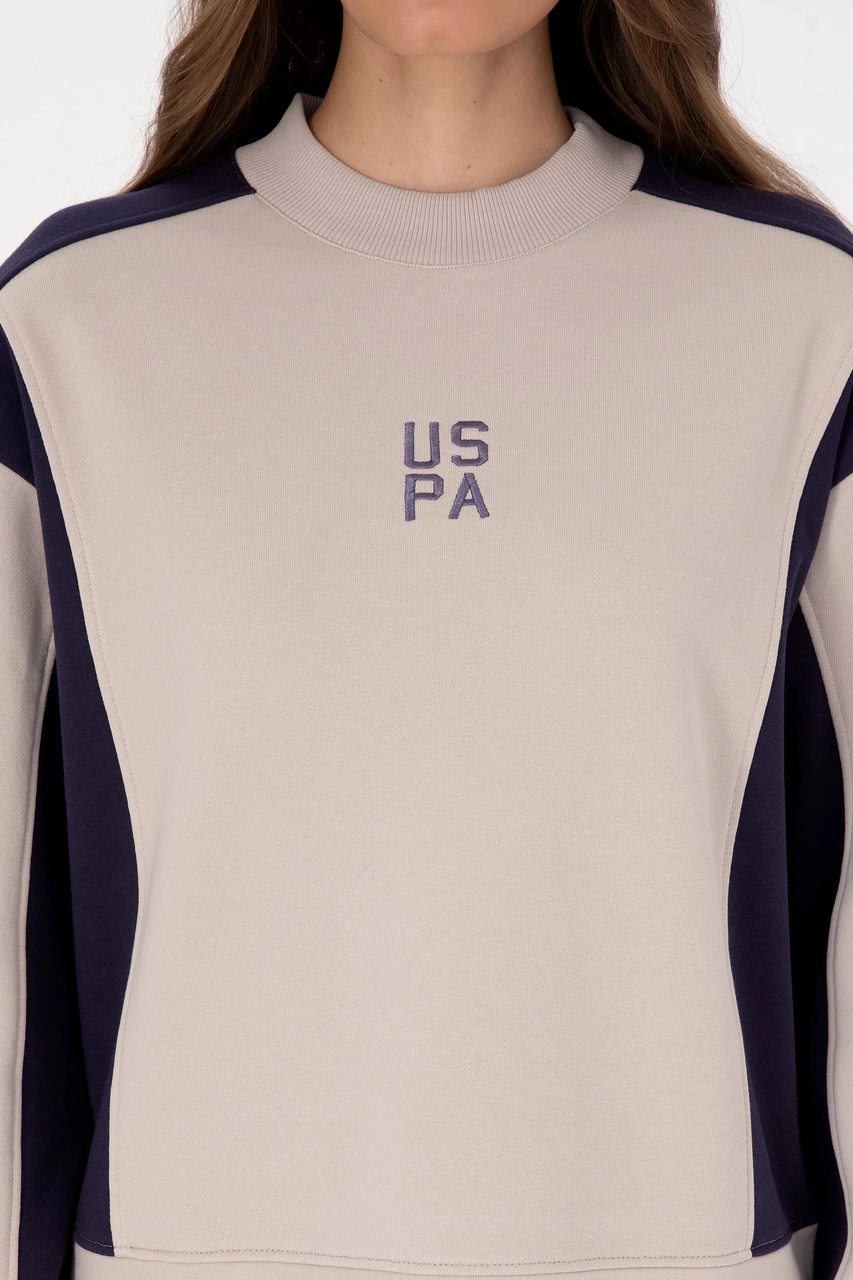 U.S. Polo Assn. Kadın Mürdüm Bisiklet Yaka Sweatshirt 50314951-VR074