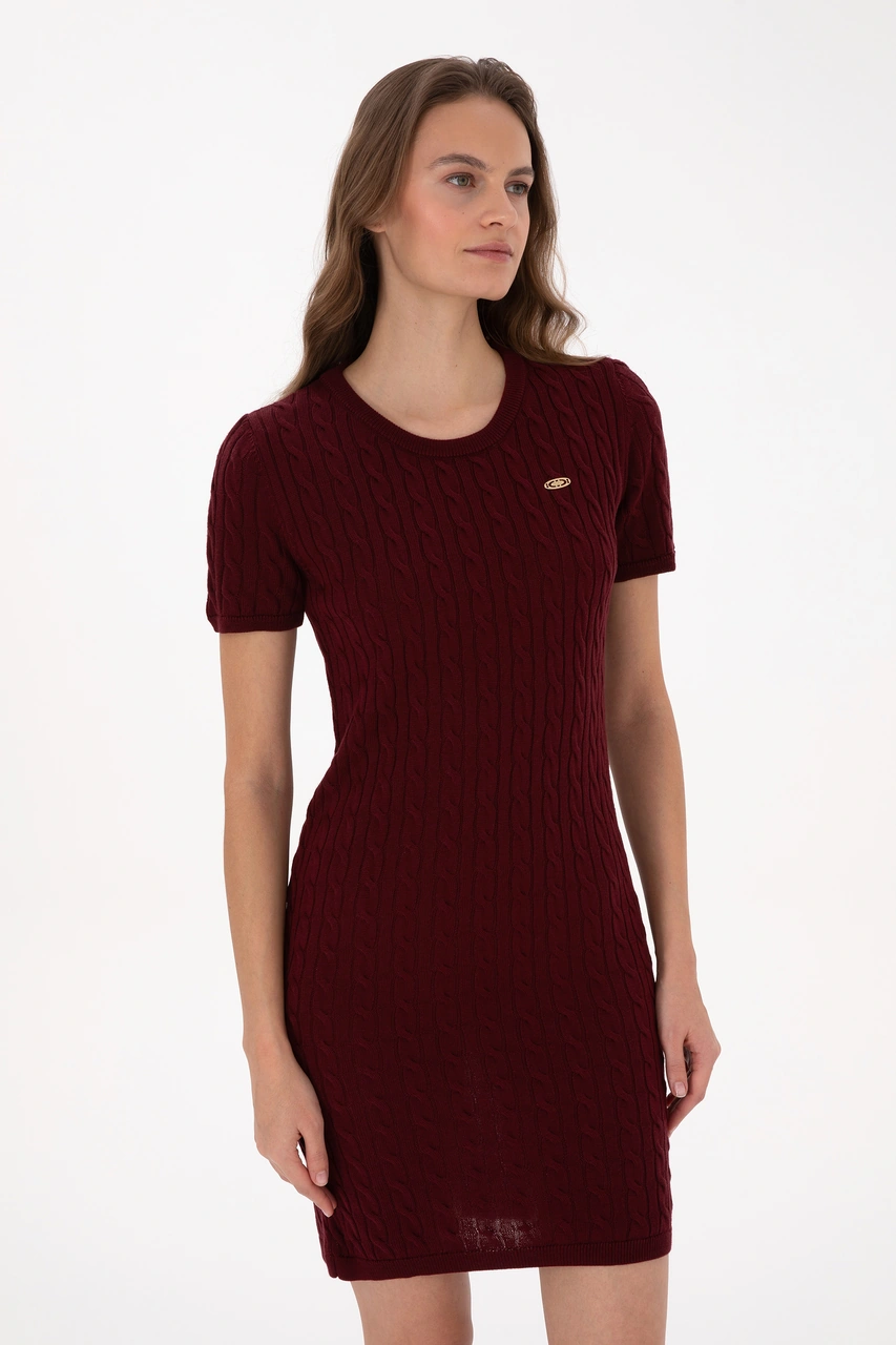 U.s. Polo Assn. Kadın Bordo Elbise Triko 50309538-vr014 Bordo