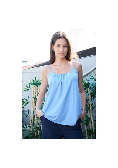 Jument Kadın Span Karışımlı Şık Kumaş İp Askılı Önü Büzgülü Ayar Askılı T-shirt Bluz-açıkmavi A.mavi Jument Kadın Span Karışımlı Şık Kumaş İp Askılı Önü Büzgülü Ayar Askılı T-shirt Bluz-açıkmavi A.mavi