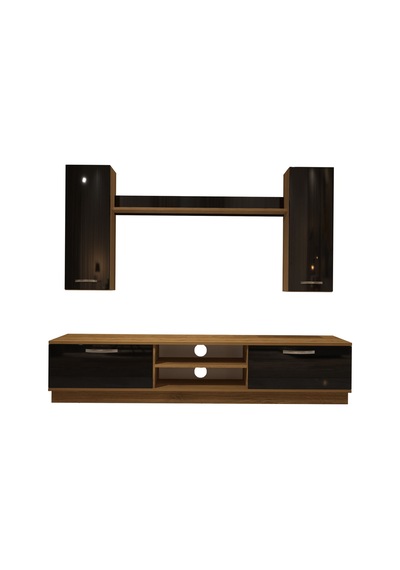 Decoraktiv Eko 5db Mdf Dvd Tv Ünitesi Tv Sehpası Pera - Siyah