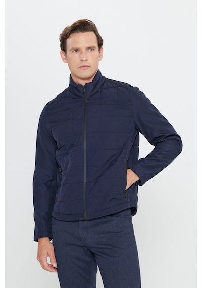 Ac&Co / Altınyıldız Classics Erkek Lacivert Standart Fit Normal Kesim Dik Yaka Desenli Mont Lacivert Ac&Co / Altınyıldız Classics Erkek Lacivert Standart Fit Normal Kesim Dik Yaka Desenli Mont Lacivert