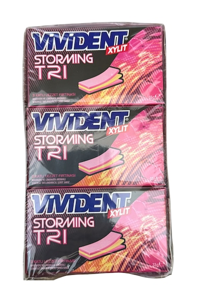Xylit Storming Tri Ahududu Ve Limonata Aromalı Sakız 18'li 33 G