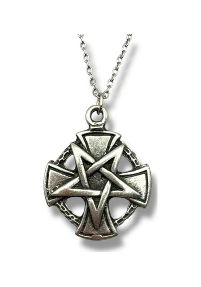 Pentagram Figürlü Unisex Kolye Mistik, Güçlü Ve Özgün Tasarım Çok renkli