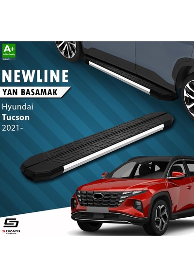 S-dizayn Hyundai Tucson 4 Newline Krom Yan Basamak 173 Cm 2021-2024 A+ Kalite