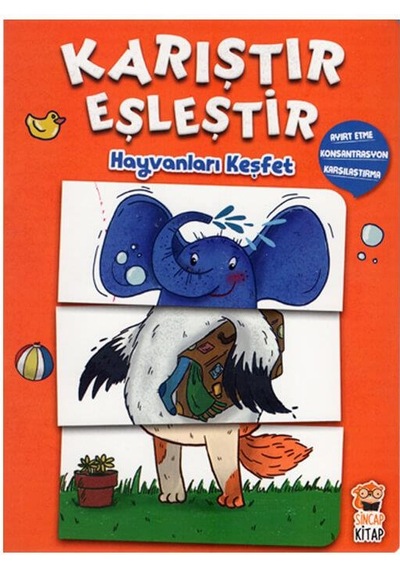 +3 Yaş Karıştır Eşleştir-Hayvanları Keşfet Sincap Kitap