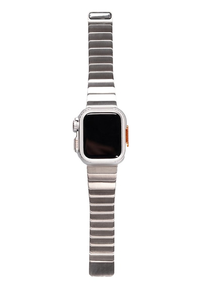 Apple Uyumlu  Watch 7 8 9 10 Serisi 45mm Kordon Ultra Model Kasa Koruyucu+baklalı Metal Kordo 126