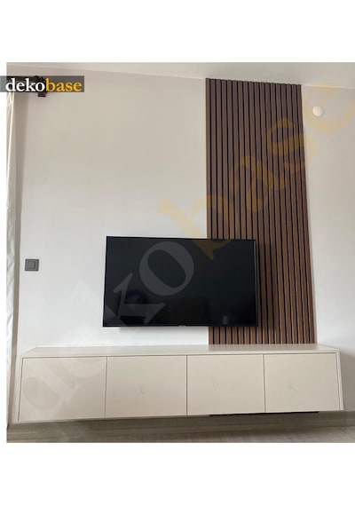 Ceviz 40x270cm Yeni Nesil Akustik Ahşap Duvar Paneli