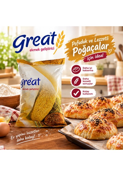 Ekmek Geliştirici 2'li Avantaj Paket Ekmek, Hamburger, Bazlama, Simit Ve Poğaça İçin 200 Gr