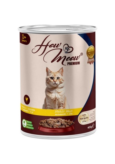 How Meow Yetişkin Kedi Tavuklu Ve Jöleli Konserve Mama 400 Gr X 12 Adet