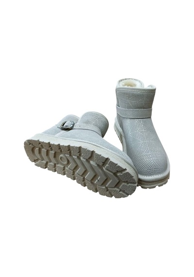 Guja 25k432 Kadın Simli Toka Detaylı Slim - On Peluşlu Bot Bej Siyah