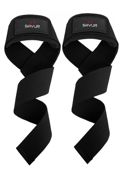 Savur Padded Lifting Straps Siyah Ağırlık Kaldırma Kayışı 2 Li