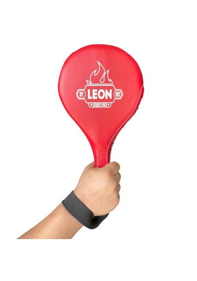 Leon Ultimate Hakiki Deri Boks Ve Kick Boks Raket Ellik Kırmızı