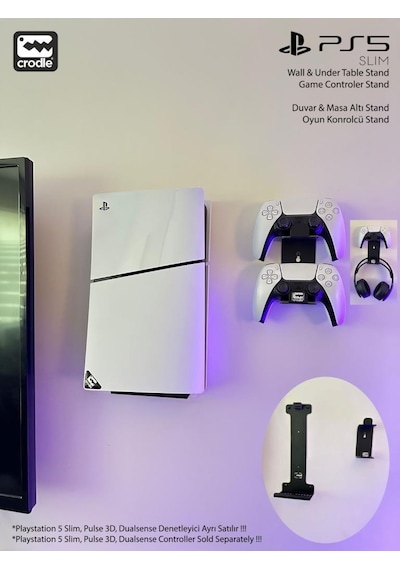 Playstation 5 Slim Duvar Standı Ve Joystick Duvar Standı Gaming Aksesuar