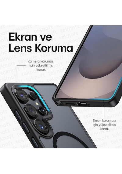 Samsung Galaxy S25 Ultra İçin Mattpro Serisi Magsafe İle Uyumlu Ultra Güçlü Yumuşak Silikon Darbeye Dayanıklı Mat Kılıf