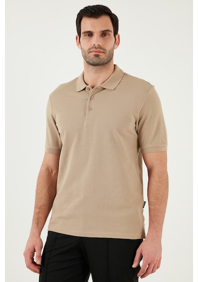 Buratti Pamuklu Regular Fit Düğmeli Erkek Polo Yaka T Shirt 5902127 Vizon