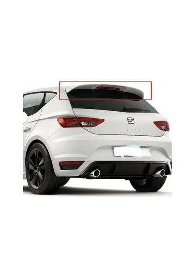Seat Leon 2013+ Arka Spoiler Plastik Boyalı Beyaz Bagaj Üstü Spoiler Arka Üst Spoiler
