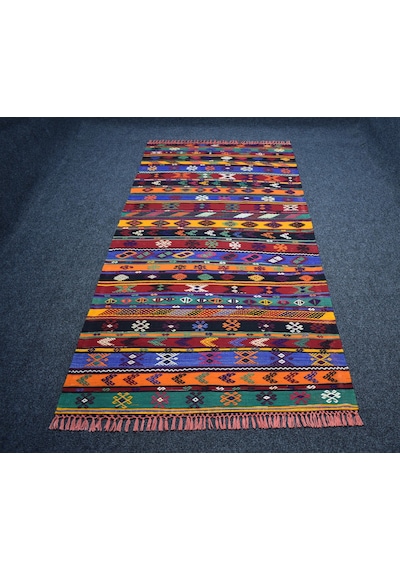 Zehra Abla Halı Yeni El Dokuma Şaheser Zara Sivas Yün Kilim 7468 Çok Renkli