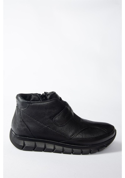 Fox Shoes Siyah Hakiki Deri Comfort Ortopedik Taban Kadın Bot N555360703 Siyah