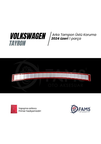 Vw Tayron Uyumlu Arka Tampon Üstü Koruma 2024 Üzeri P.çelik Taşlı